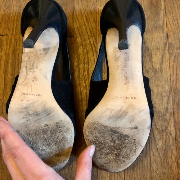 Manolo Blahnik Mazhamar heels / open toe booties - Picture 4 of 6